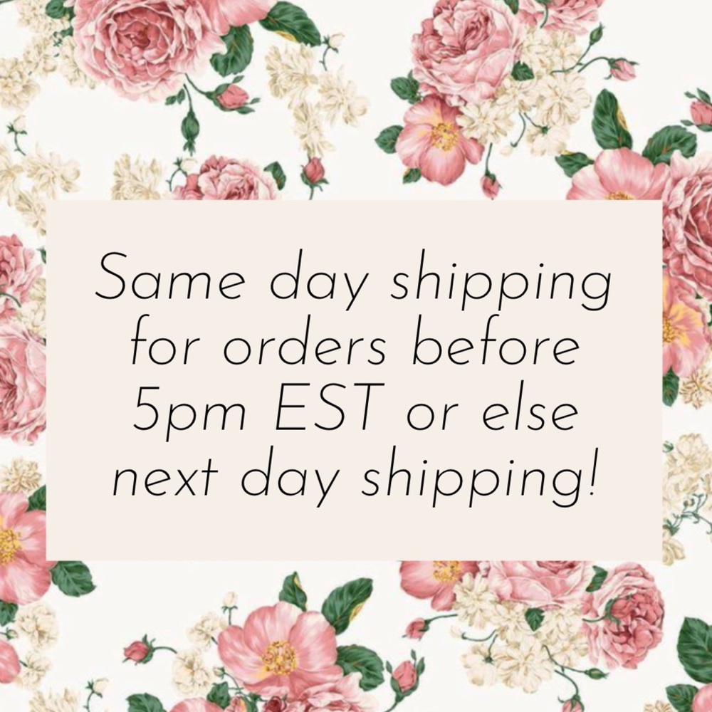 Same day or Next day shipping on all orders🖤